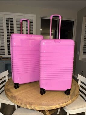 NWT BEIS Berry Pink Hard-Shell Spinner Luggage Duo (Large and Medium)